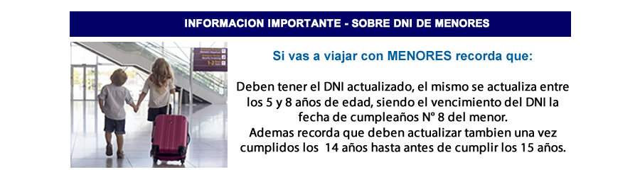 Viajar con MENORES