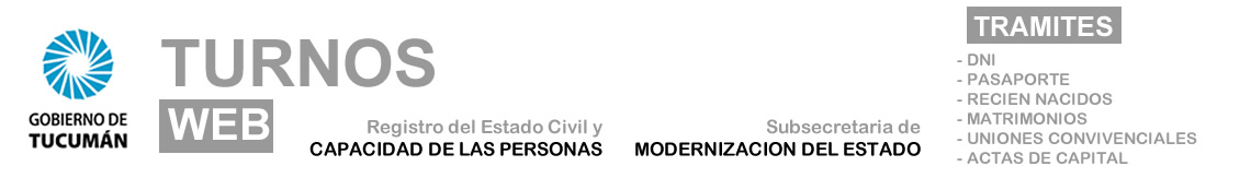 Registro Civil de Tucumán - Turnos