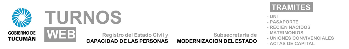 Registro Civil de Tucumán - Turnos