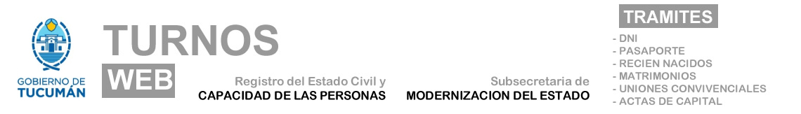 Registro Civil de Tucumán - Turnos